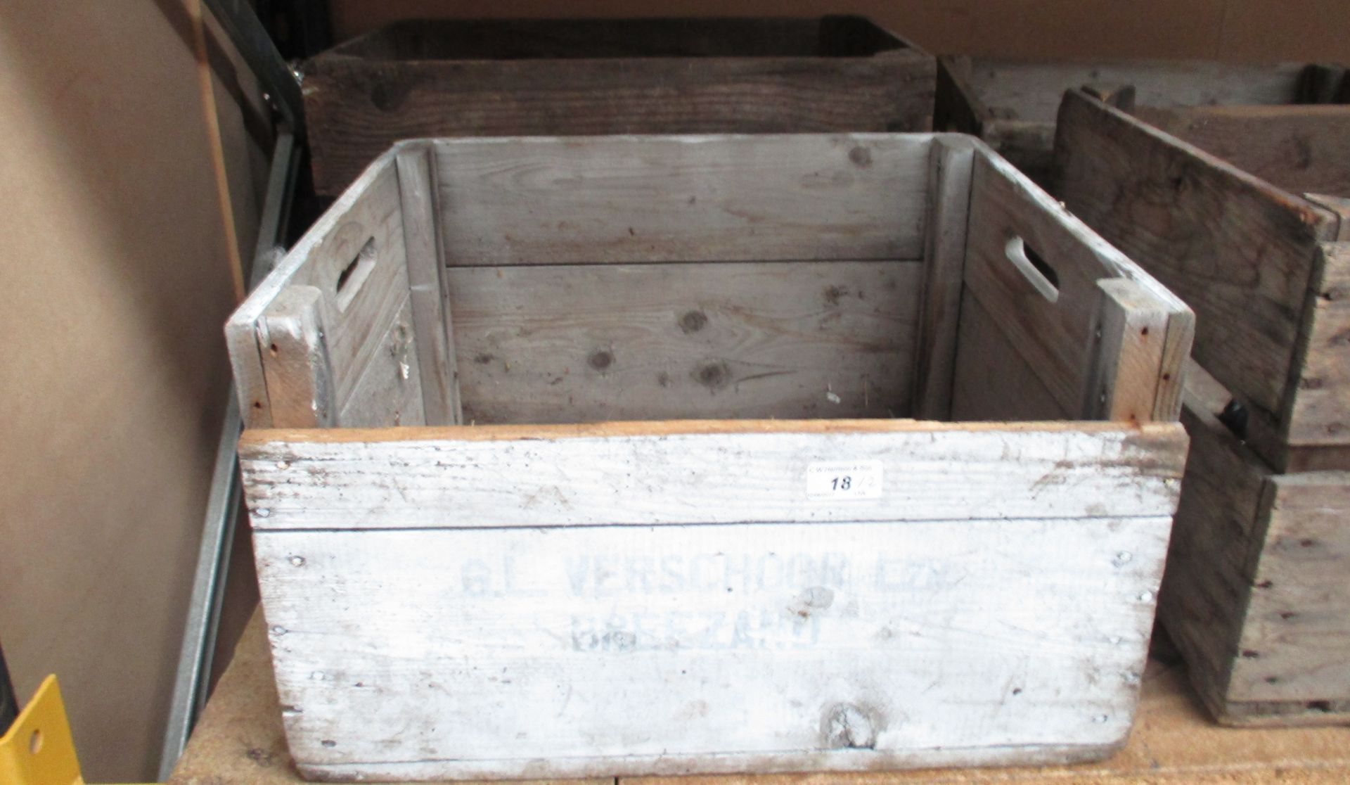 2 x wooden storage crates