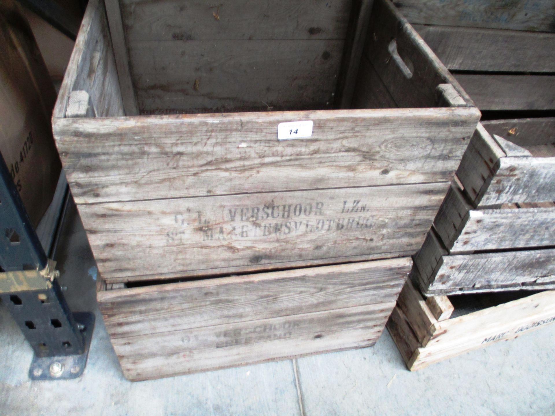 2 x wooden storage crates