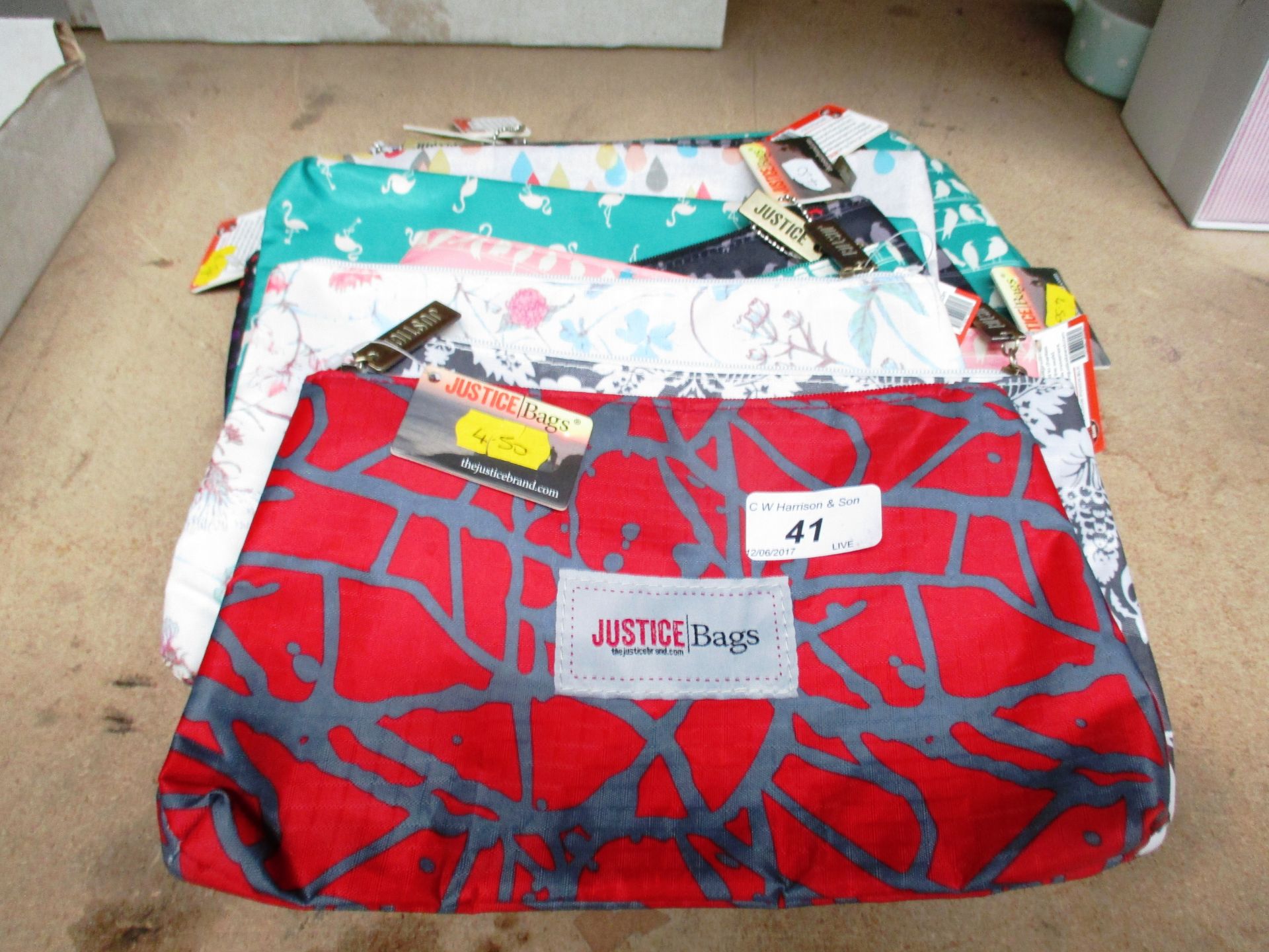 14 x assorted reusable bags by Justice