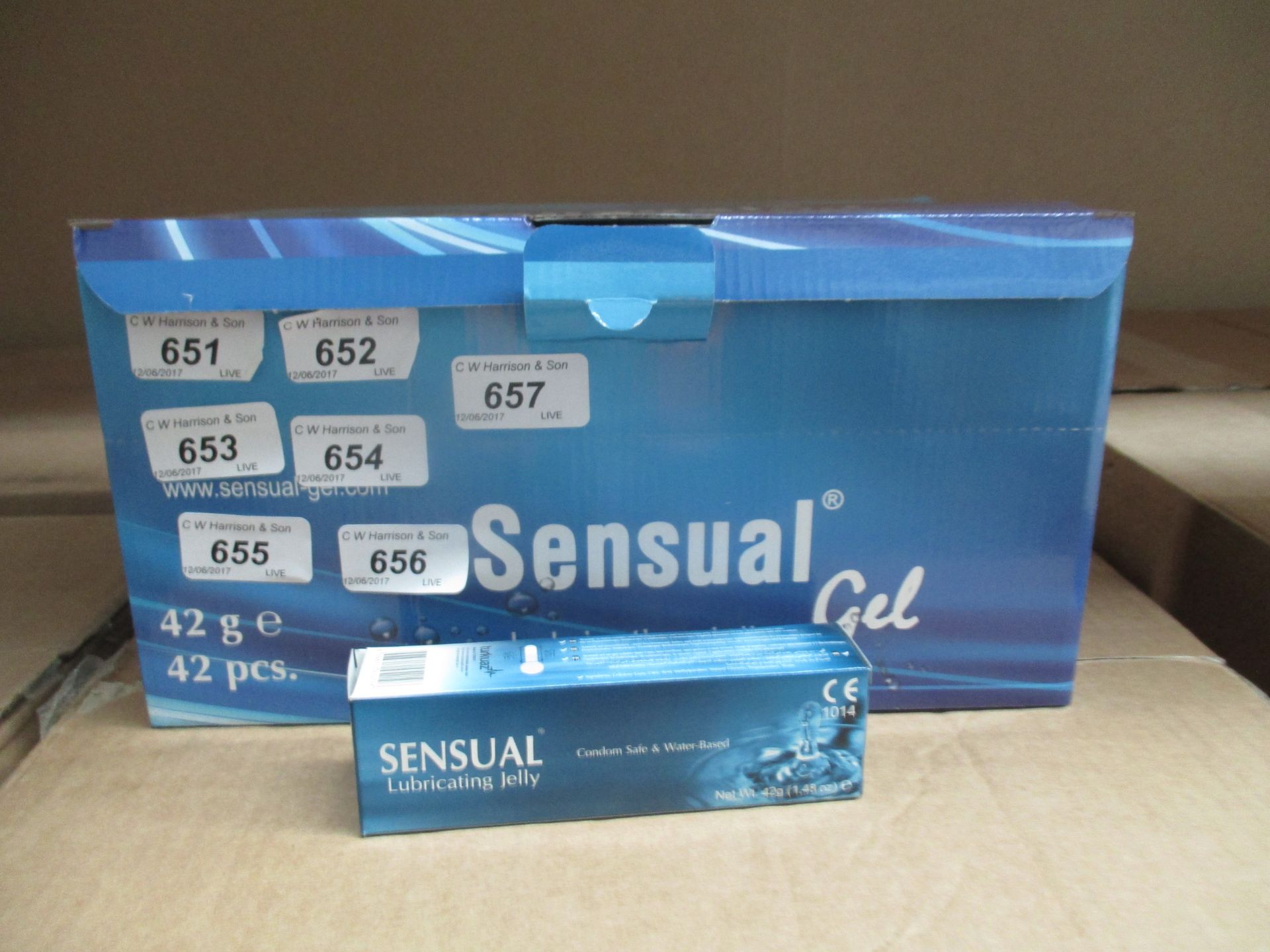 1680 x 42g tubs of Sensual lubricating jelly (10 outer boxes)