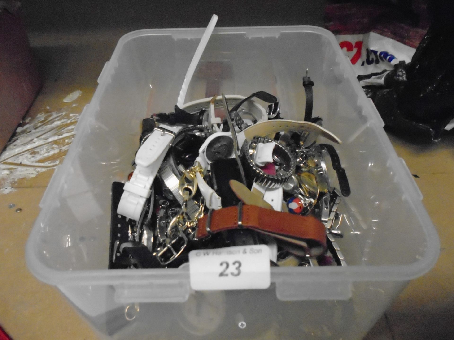 Contents to plastic storage box - quantity of assorted watches by Marks & Spencer,