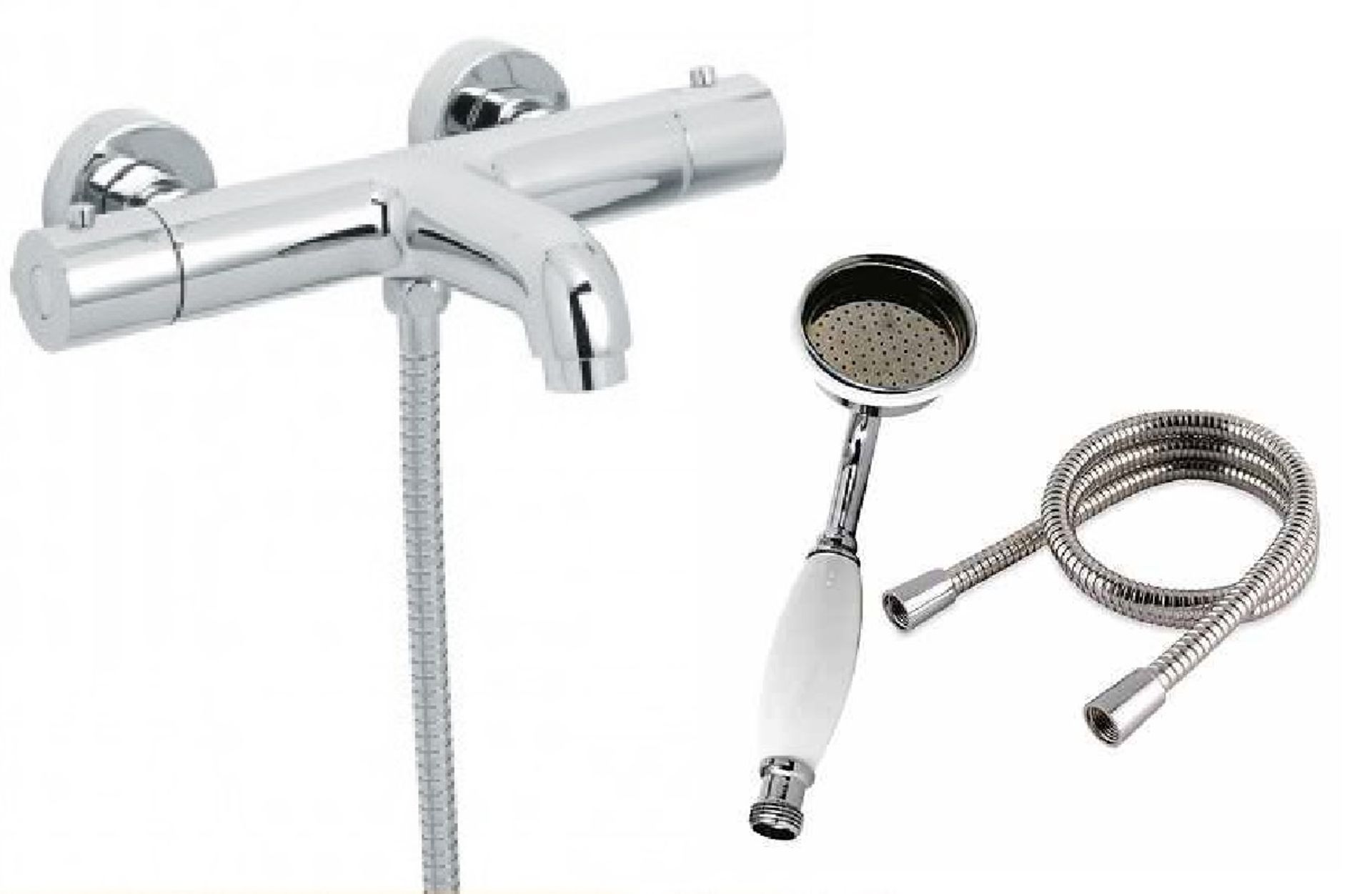 Exposed thermostatic shower mixer tap wi