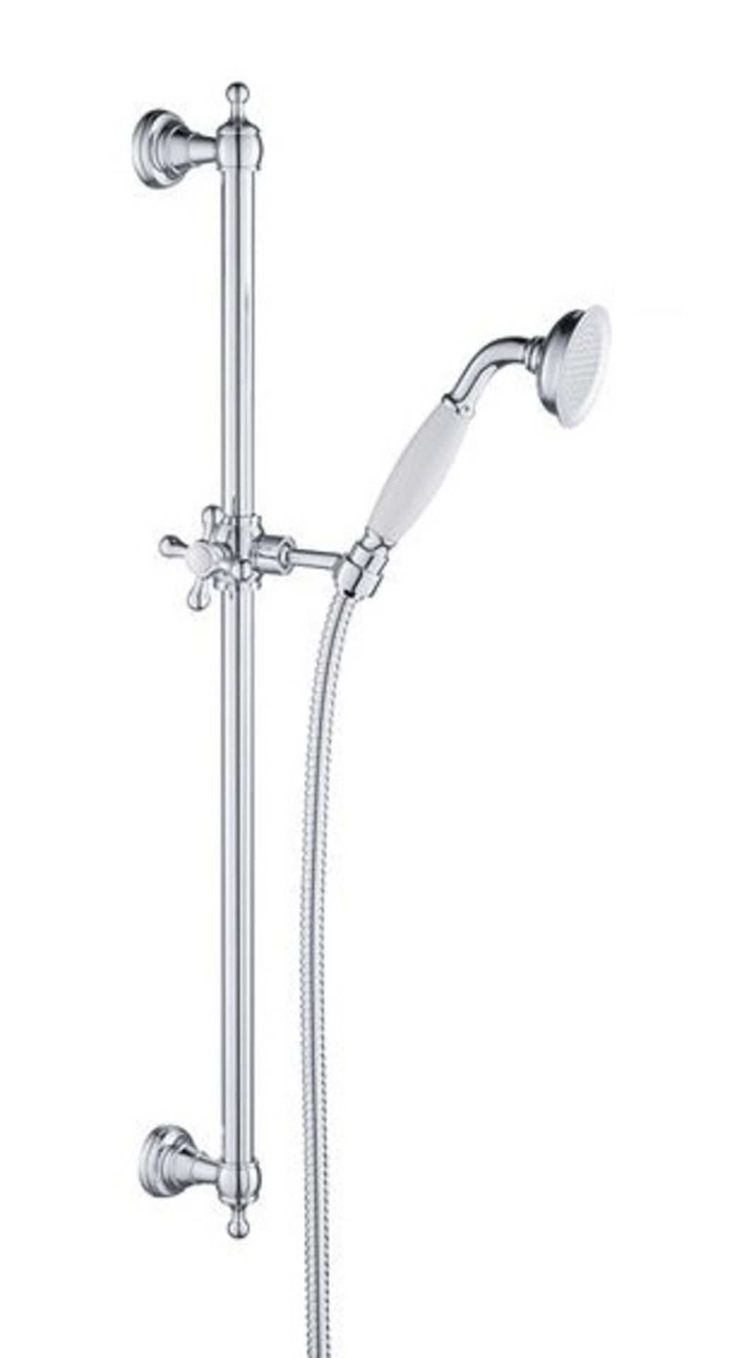 Traditional Vinta shower riser rail with telephone style handset and hose. RRP £359 <https://www.