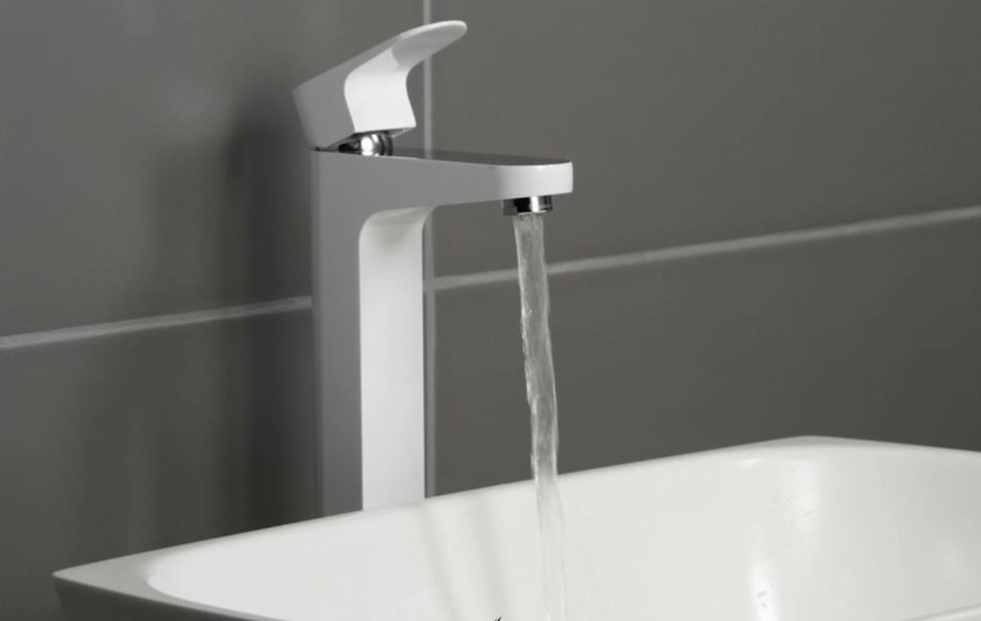 Designer extended basin mixer tap. RRP £