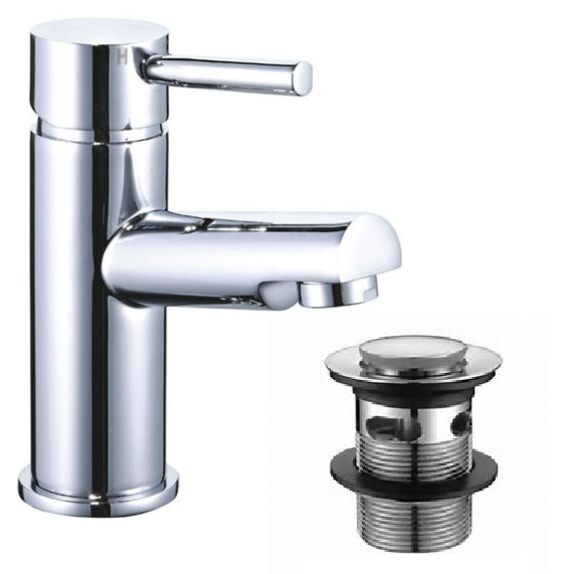 Modern basin mono mixer tap, with click