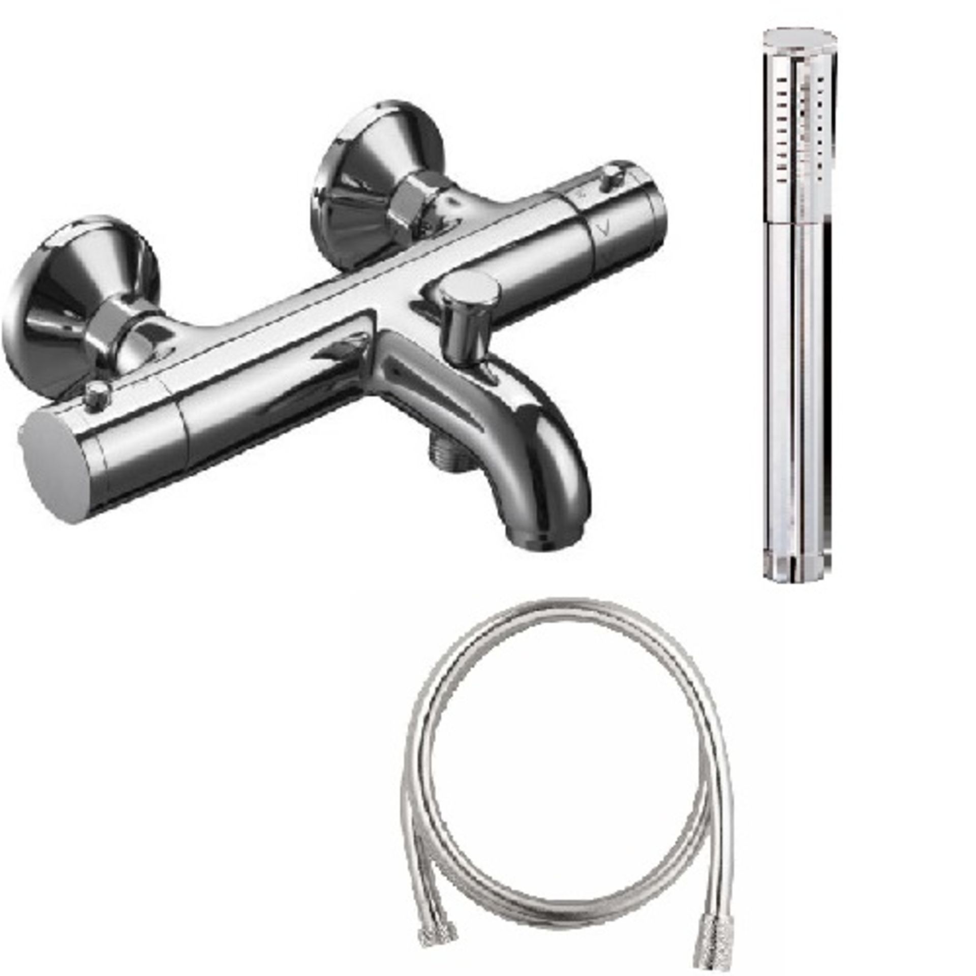 Exposed thermostatic bath shower mixer t