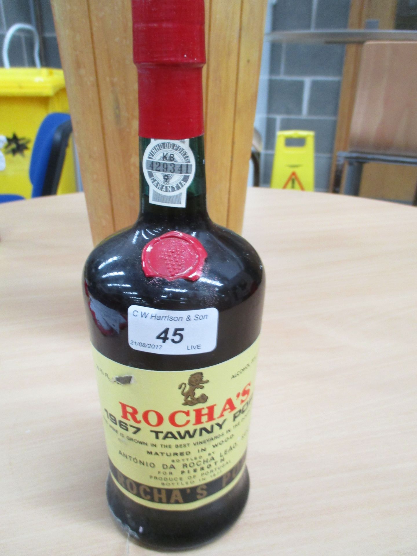 A 75cl bottle of Rocha's 1967 Tawny Port bottled in 1977