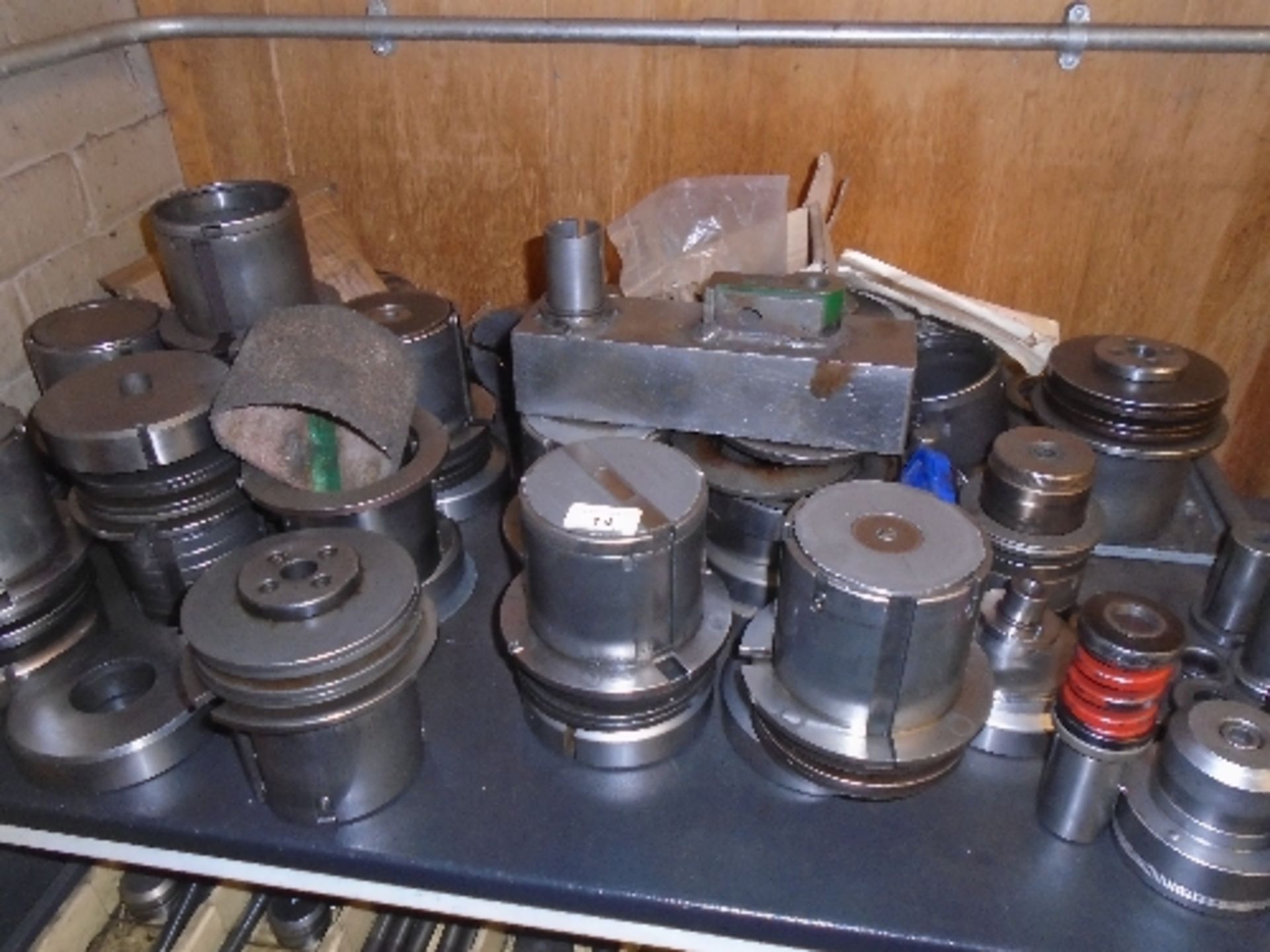 Contents to top of metal cabinet - quantity of assorted metal press die cutters