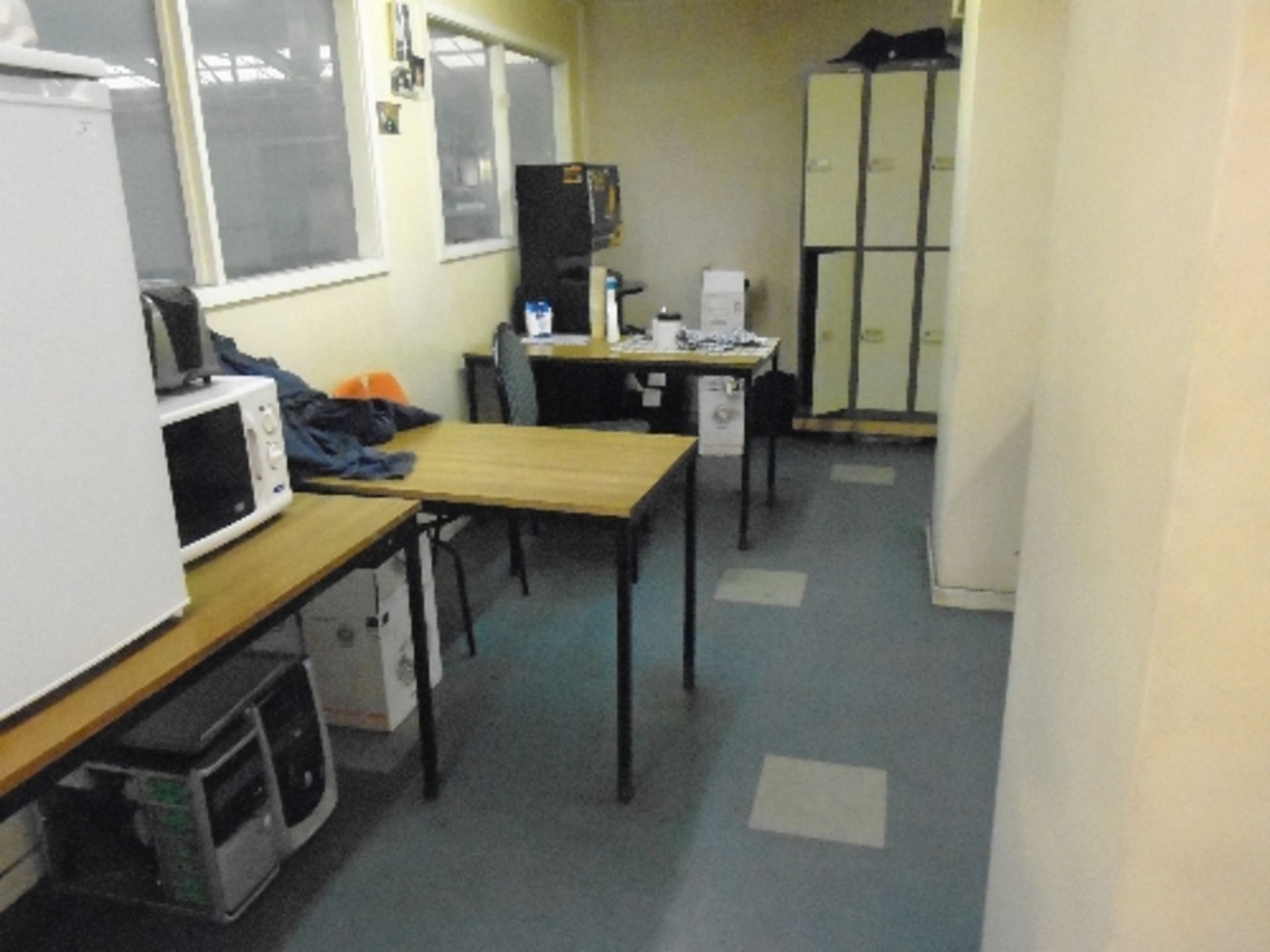 Remaining contents to canteen area - tables, chairs, vacuum cleaners, heaters, mugs, - Image 2 of 4