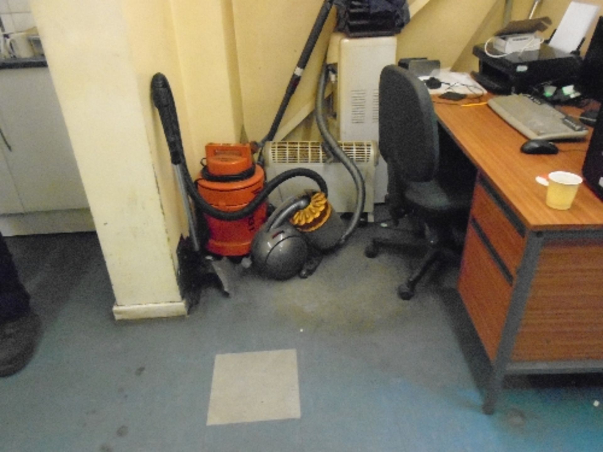Remaining contents to canteen area - tables, chairs, vacuum cleaners, heaters, mugs, - Image 3 of 4