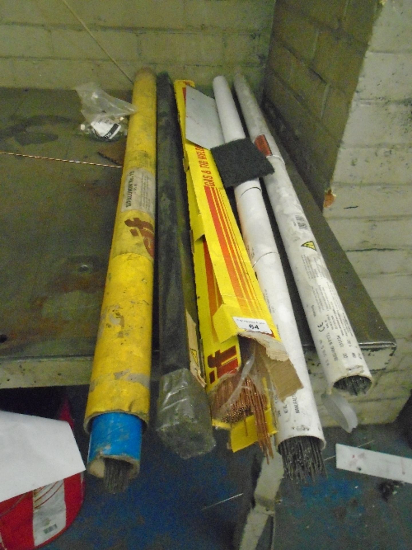 A quantity of assorted welding rods