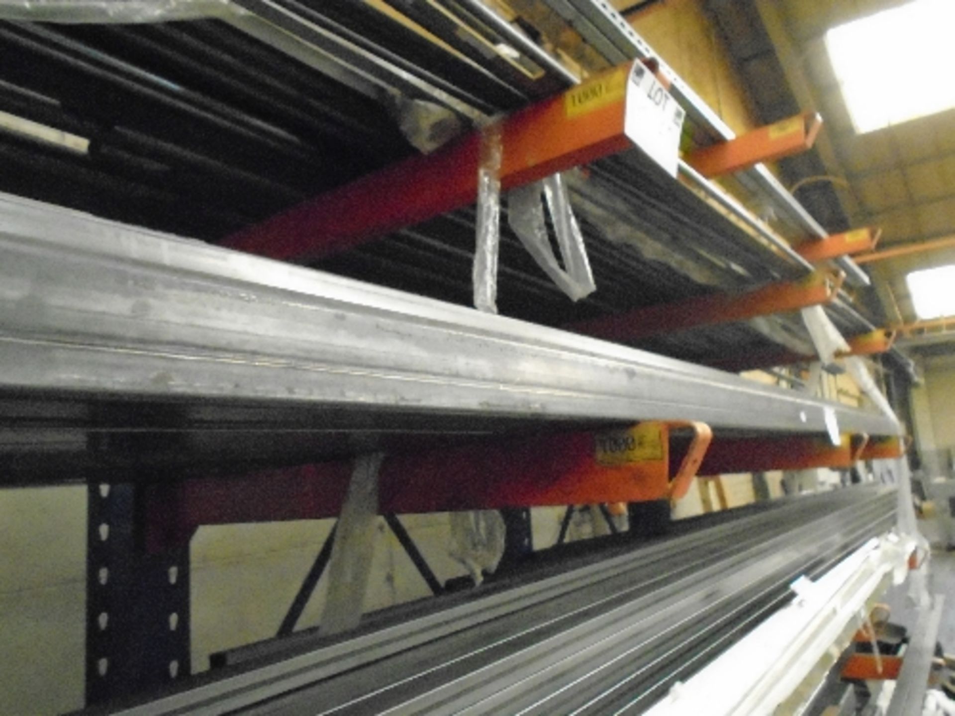 Contents to bay - a quantity of assorted galvanised metal tubing, rods, support tubes,