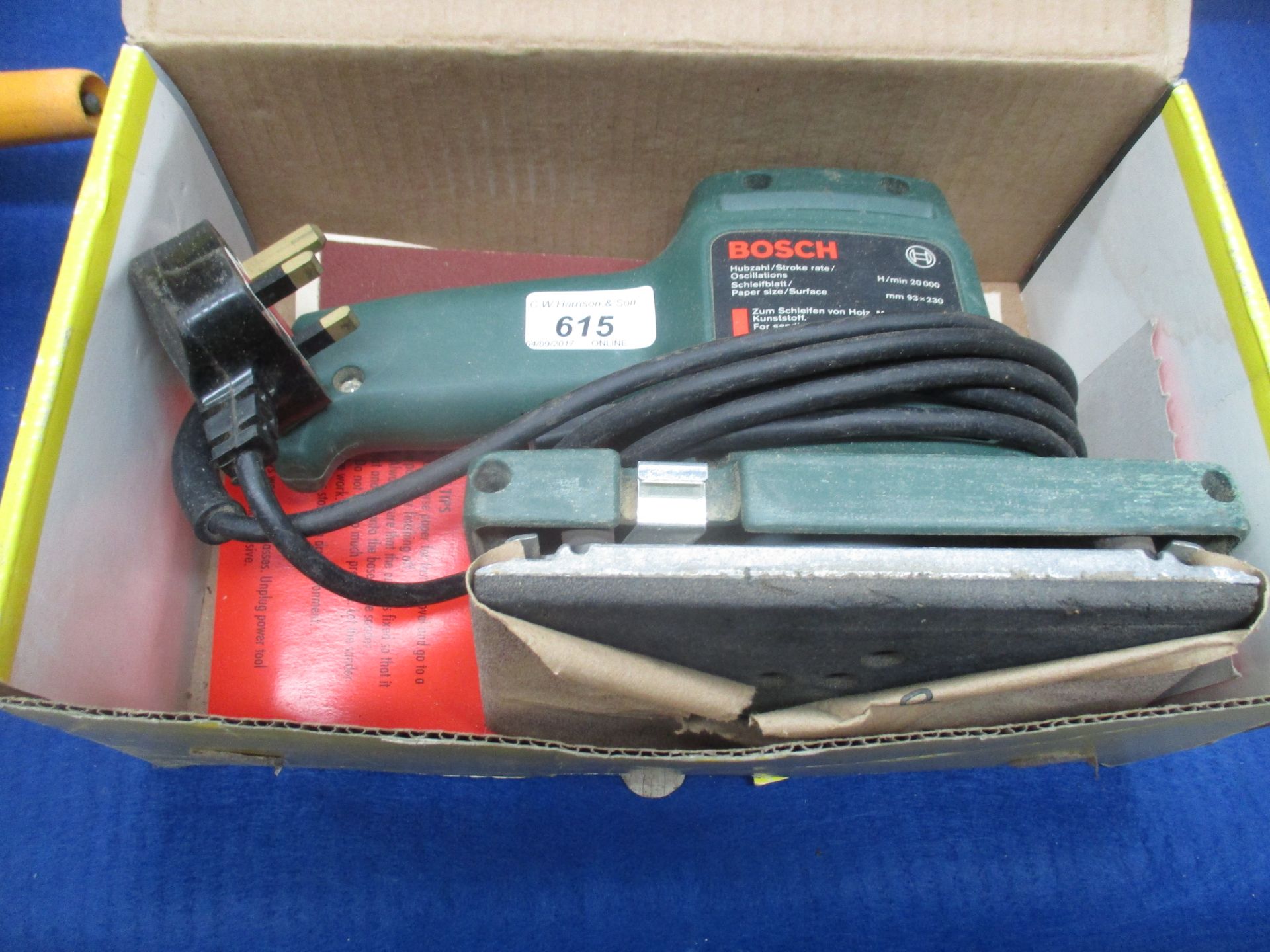 A Bosch PSS230 orbital sander - 240v in