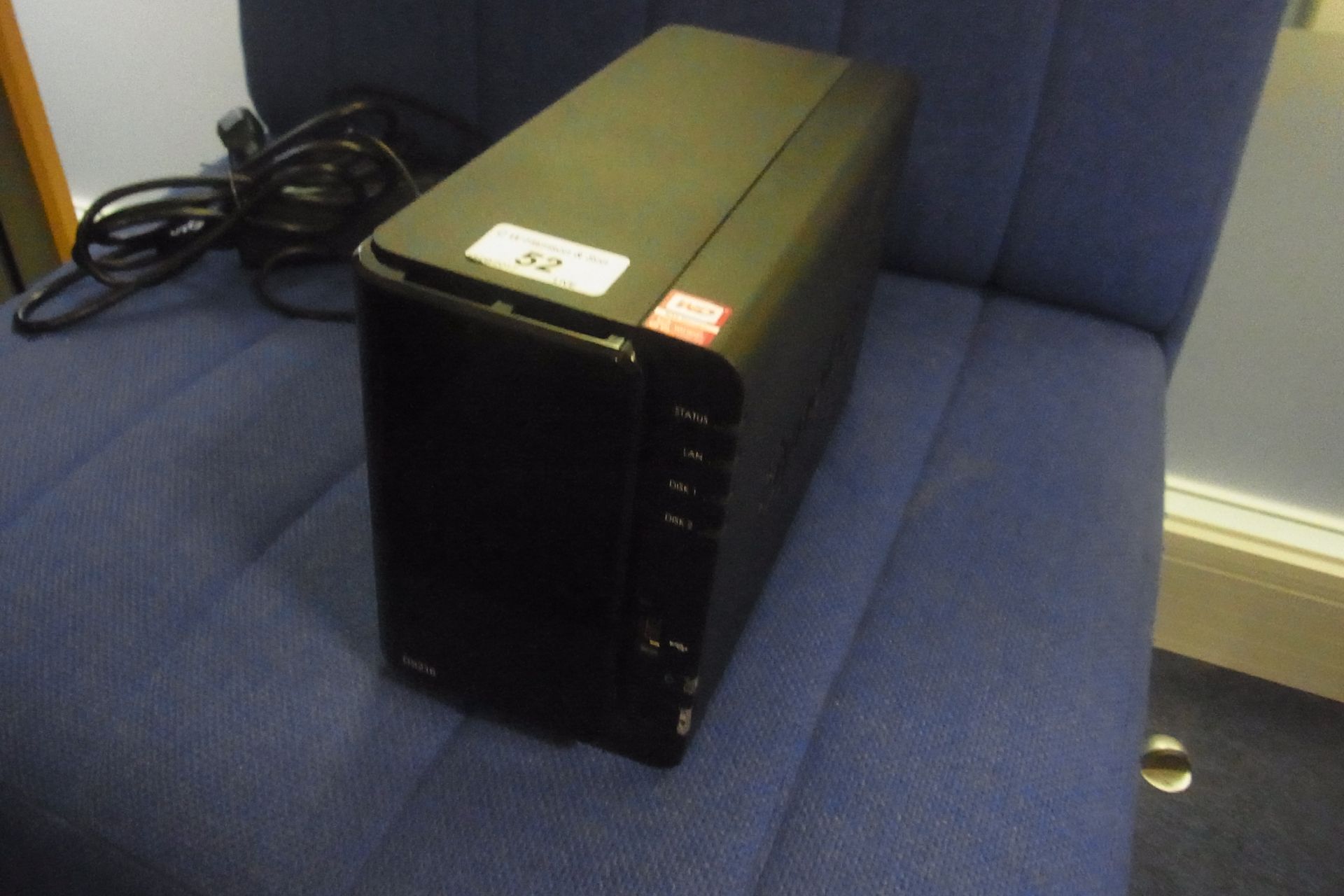 A Synology DS216 disk station with 2 x 2TB hard drives - power adaptor