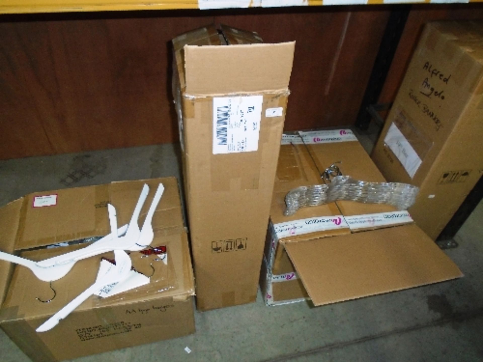 Contents to under rack - coat hangers, roller banners etc