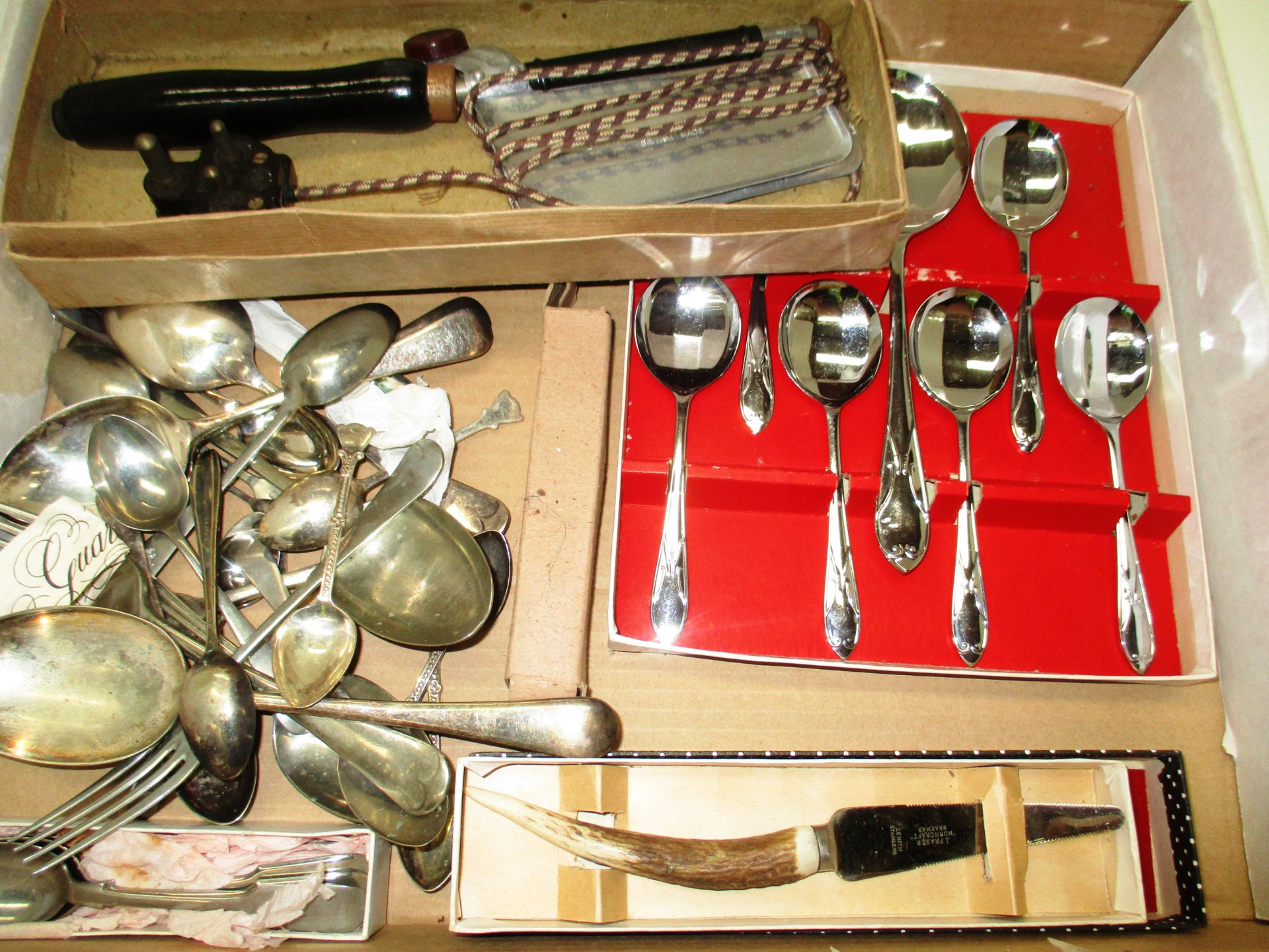 Contents to tray - quantity of assorted plated and other cutlery by Ashberry,