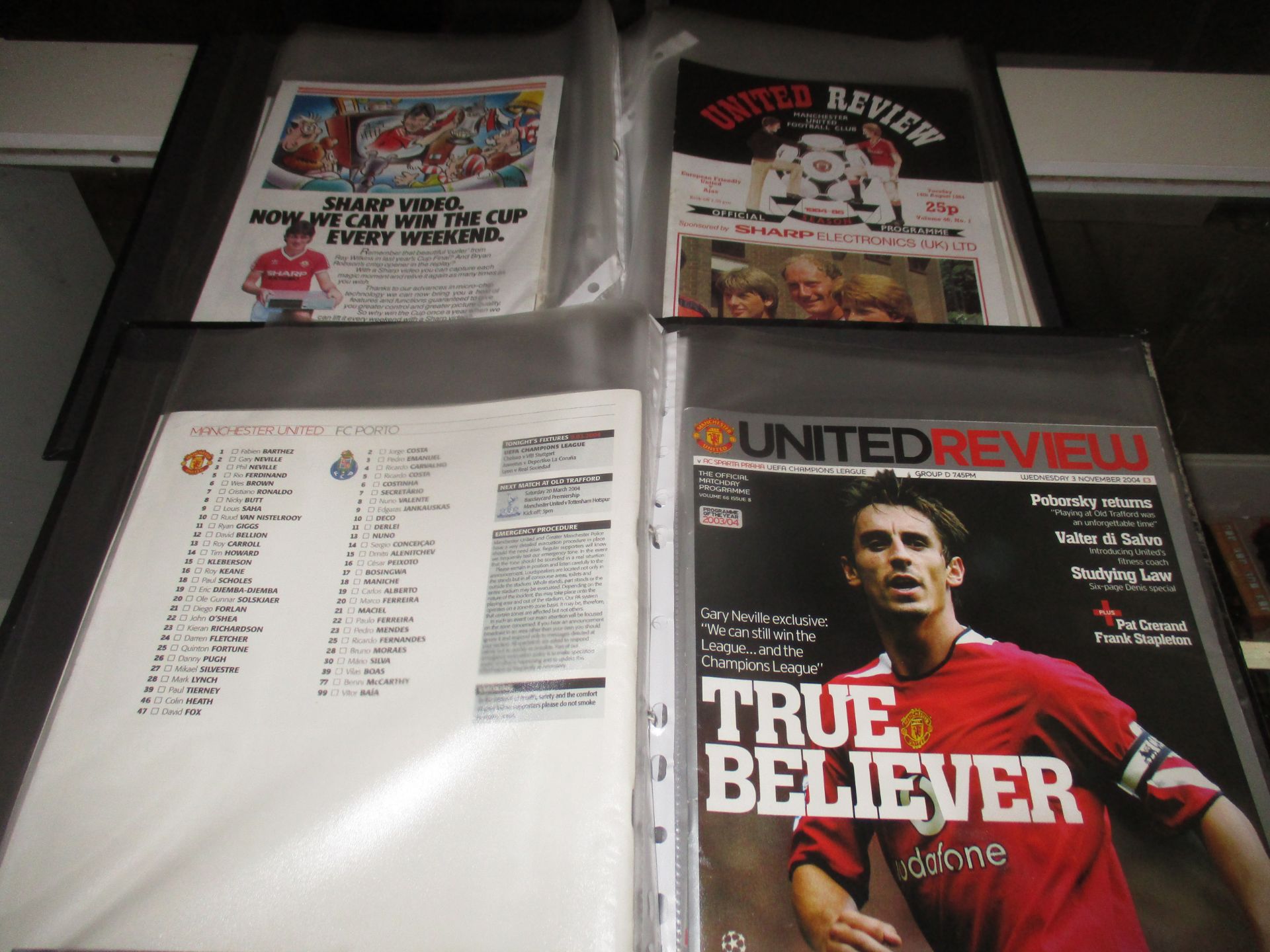 A collection of 36 mainly Manchester United review UEFA,