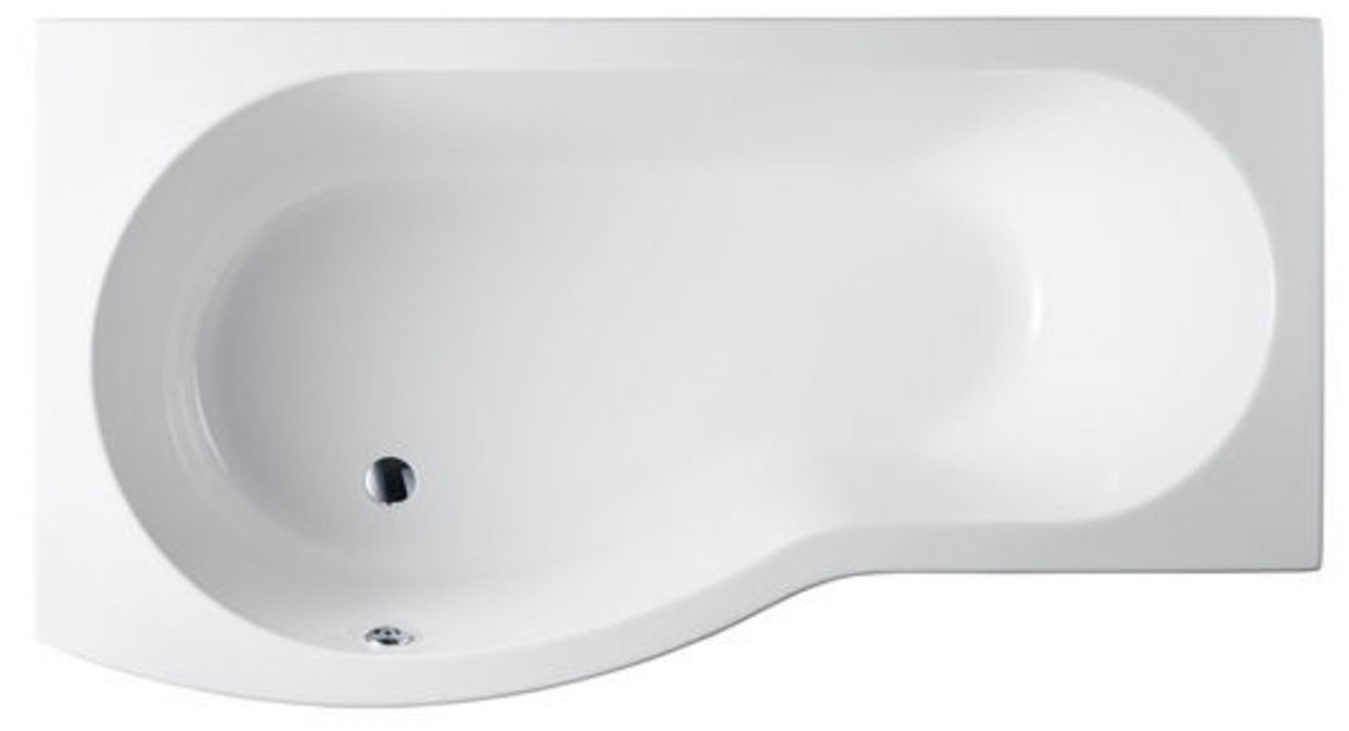 1500x800 LH P showering bath with front bath panel RRP £180