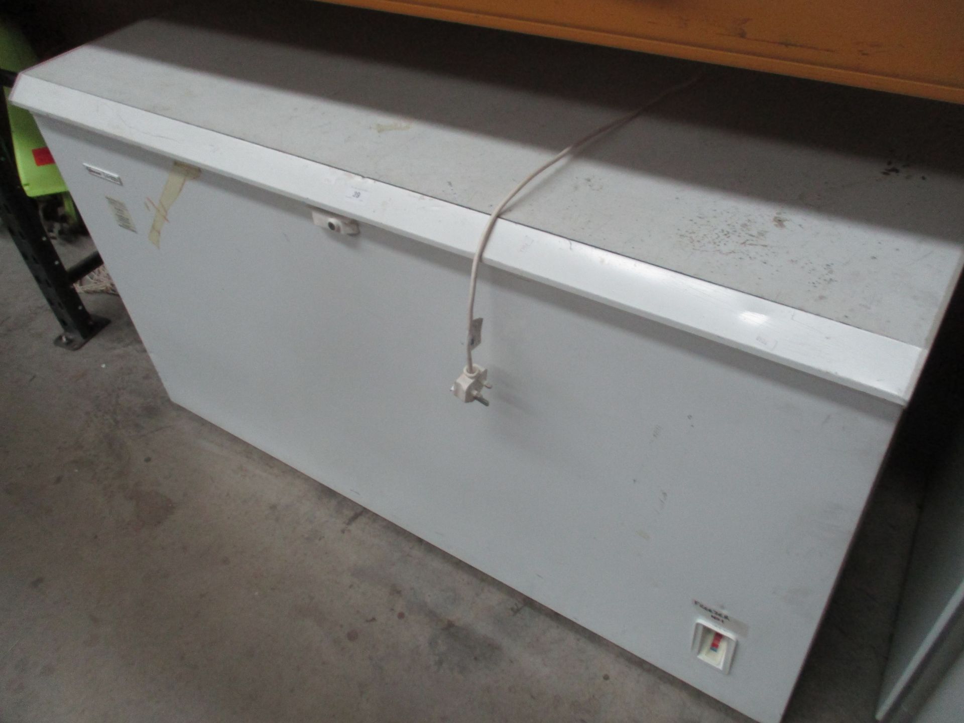 A Gram CF510 white chest freezer