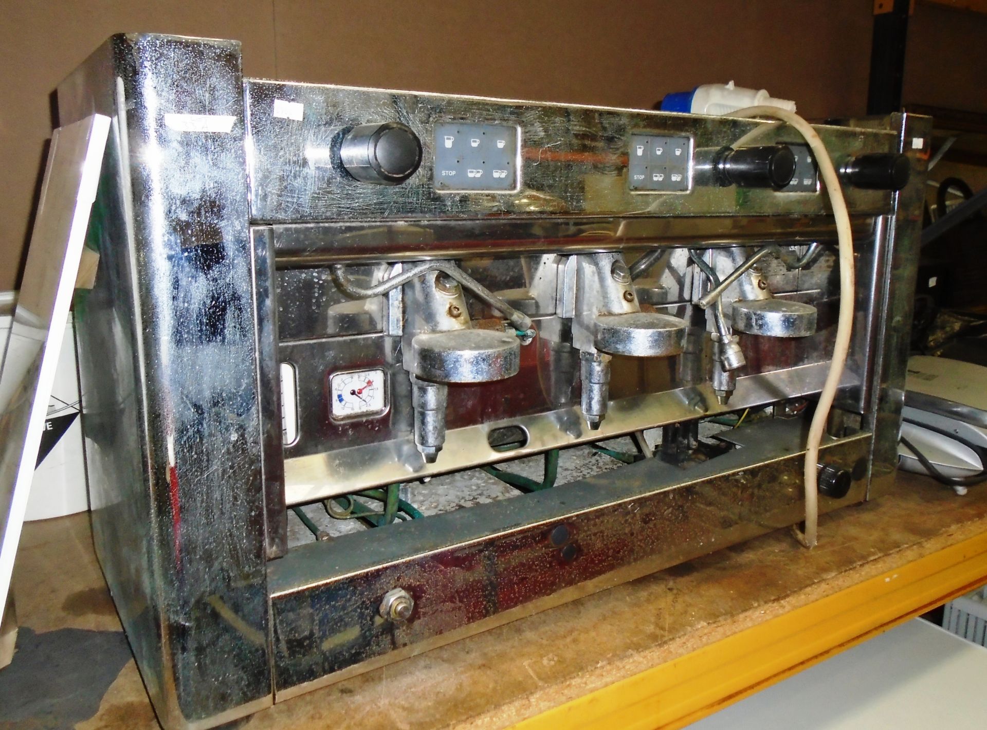 A stainless steel commercial coffee machine - 3 phase