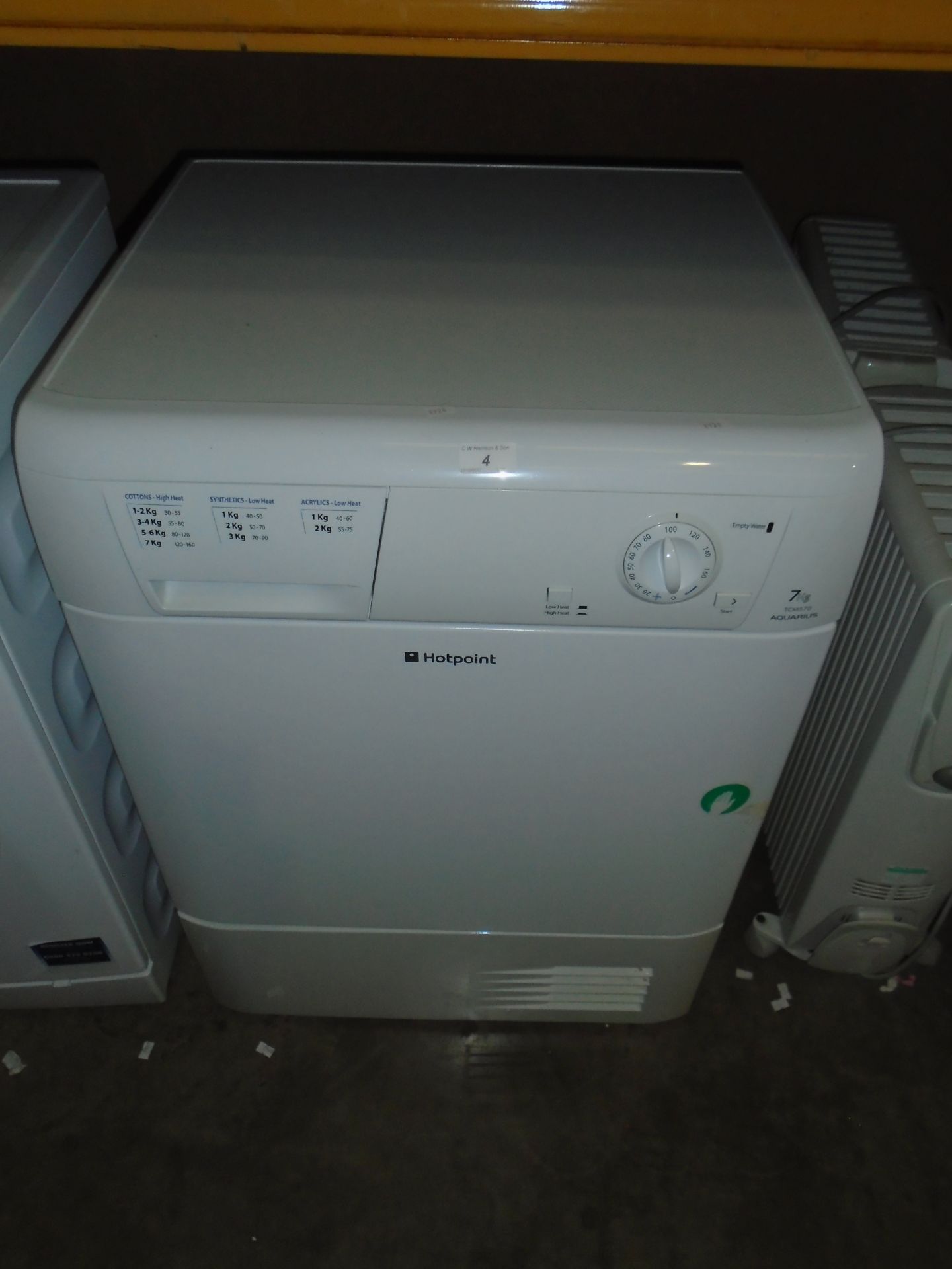 A Hotpoint TCM570 Aquarius 7kg tumble dryer