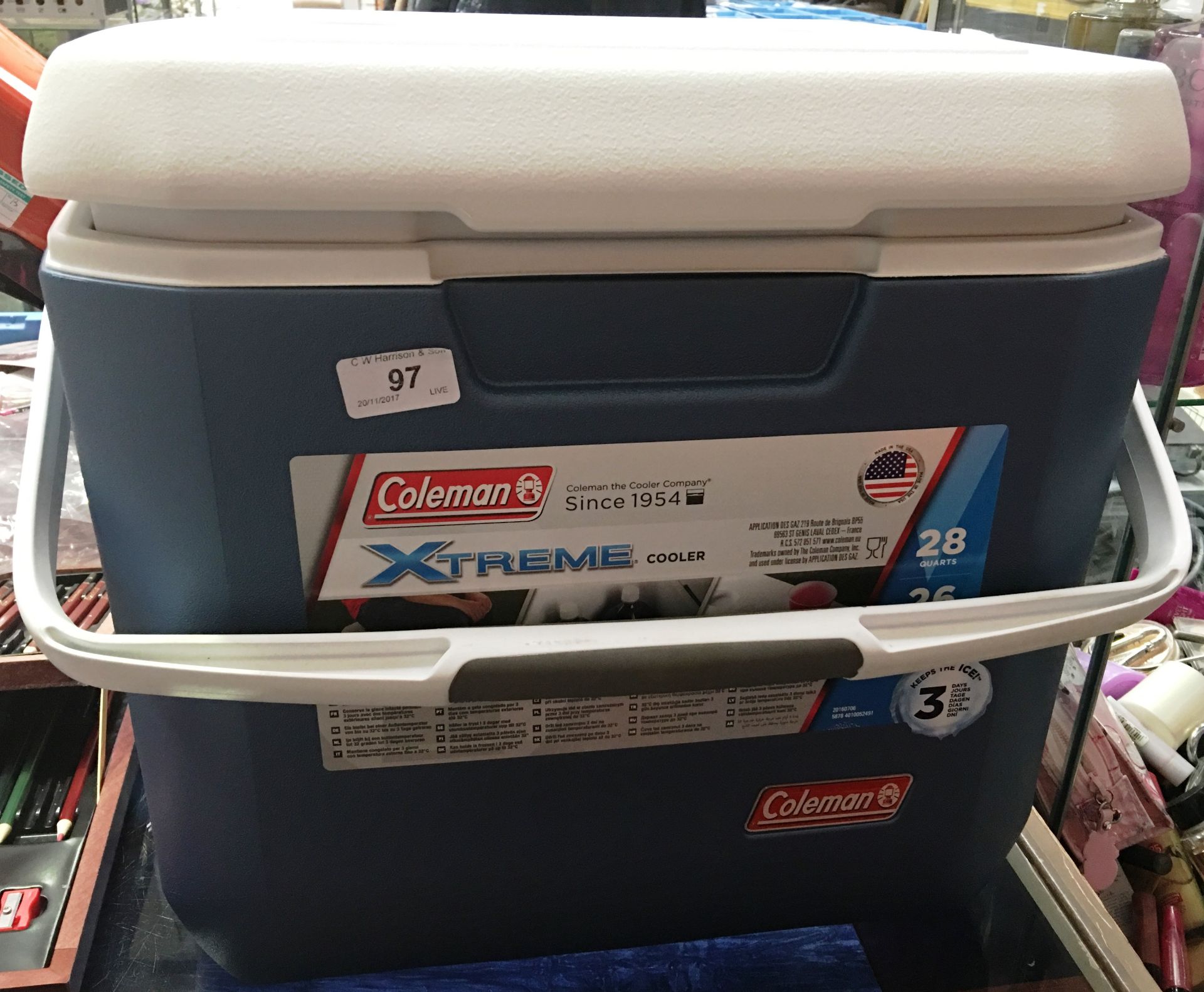 A Coleman Xtreme 26 litre cool box