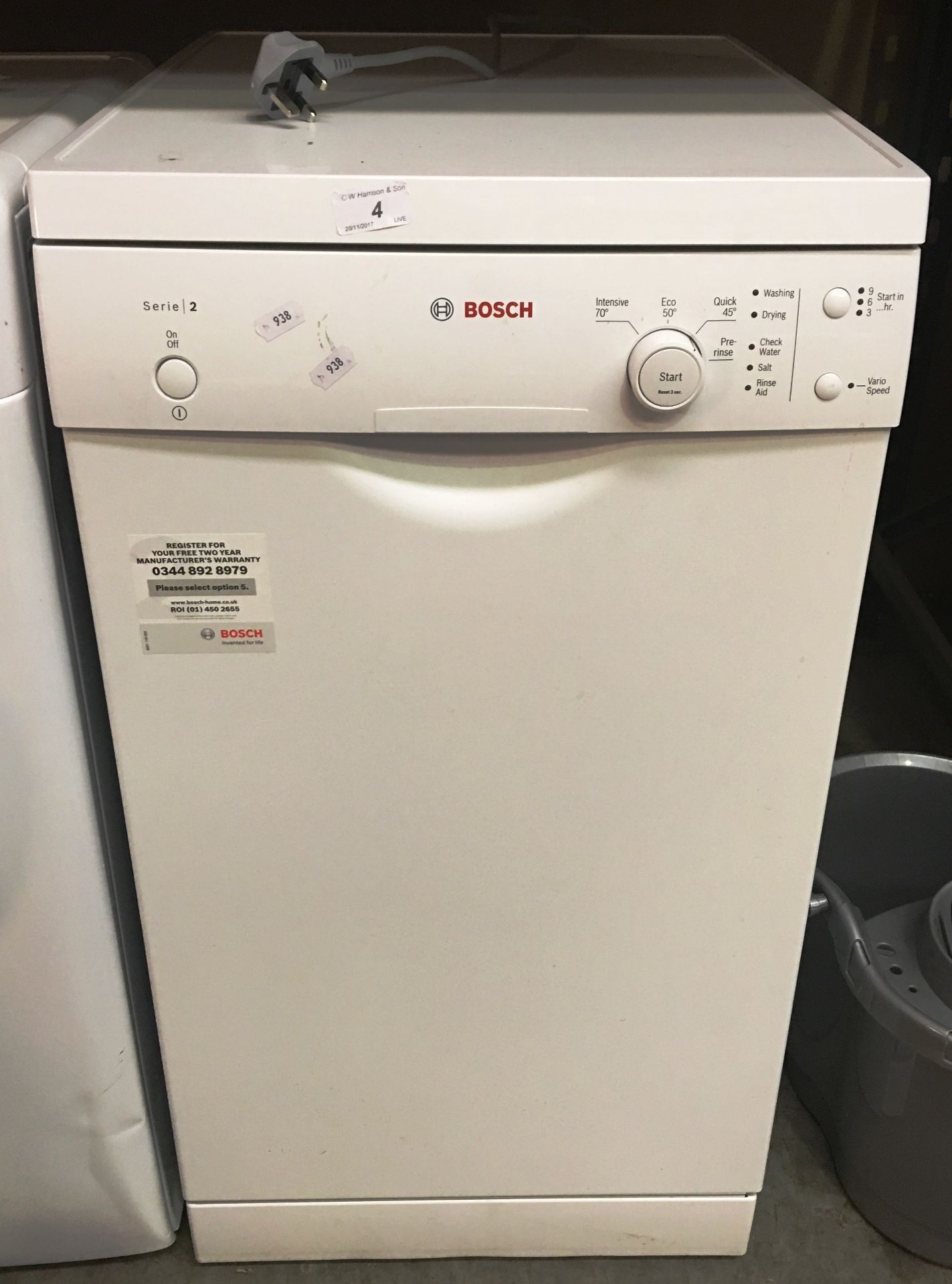 A Bosch Series X dishwasher