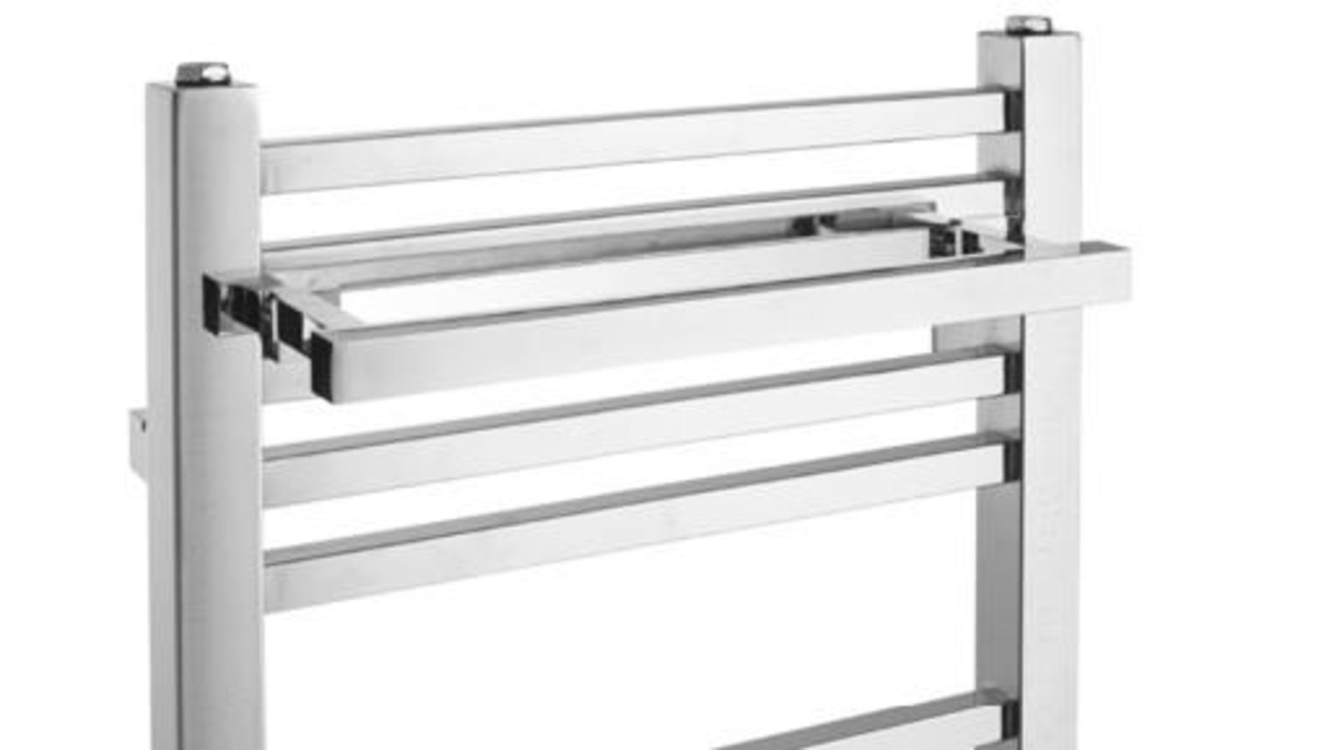 Square chrome towel rail