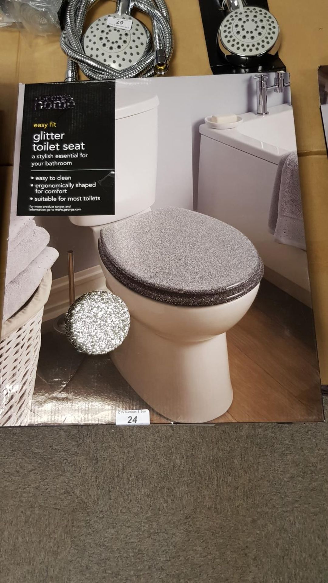 Glitter toilet seat