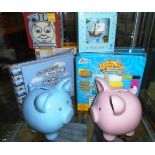 50 x assorted items - novelty mugs, book markers, Thomas & Friends money box,