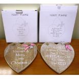 34 x wooden heart shaped Christmas plaques - 16 x 'Have yourself a merry little Christmas' and 18 x