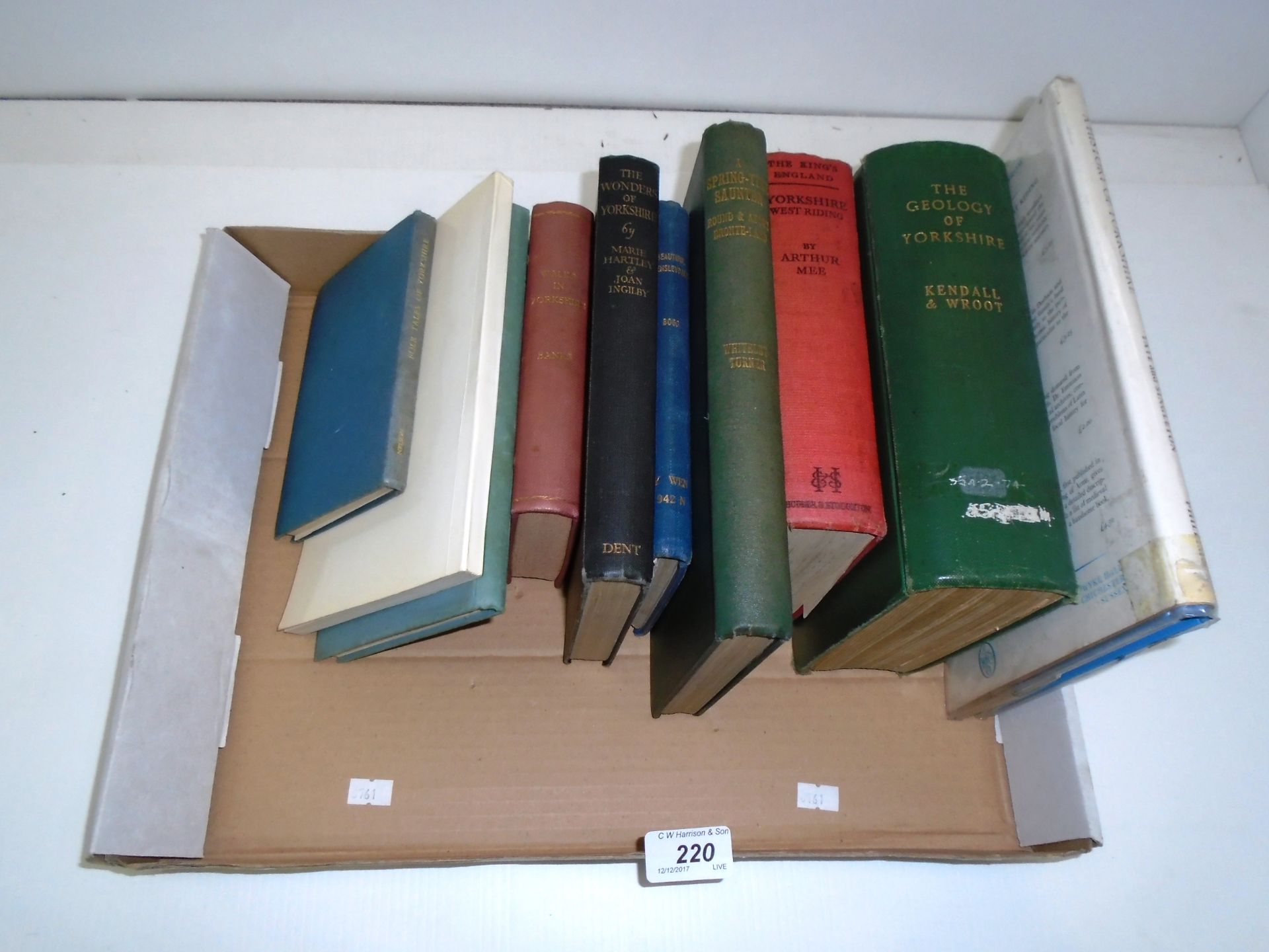 9 x books relating to Yorkshire including Whiteley Turner 'A Springtime Saunter',