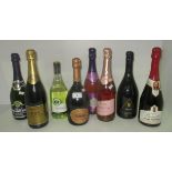 A selection of 8 bottles of mainly sparkling wine - 75cl Sainsbury's Cava,