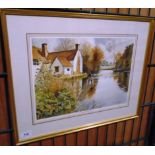 Wilfred Ball framed print 'Wills Lott's Cottage,