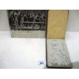 An autograph book several famous Yorkshire and England cricketers of the 1940's/50's including