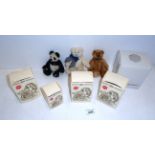 Hermans Bears - 8 miniature soft toy teddy bears - year models etc - 4 with boxes