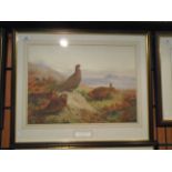 Archibald Thorburn a framed print 'The Morning Call' 40 x 55cm
