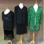 3 x ladies outfits by Godsyke and Shannon and a Frank Usher embellished jacket size 22