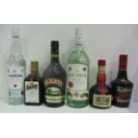 A 1000cl bottle of Bacardi Carta Blanca Superior Rum,