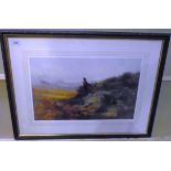 Archibald Thorburn a framed print of a grouse in heather 33 x 52cm published by William Marler