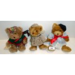 Teddy Bear Collection - 3 soft toy teddy bears 'Alphonse the Artist',