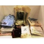 Contents to two boxes large quantity of gentleman's shirts, shorts, ties, scarves,