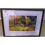 Archibald Thorburn a framed Ltd Edition print of a woodcock in a wood 32 x 48cm numbered 160/400