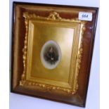 A Victorian enhanced oval portrait photograph,