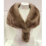 Ladies light brown fur stole