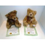 A+A Soft Toys Ltd UK - 2 soft toy teddy bears - 100th Anniversary and 2002 Golden Jubilee