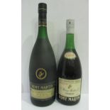 A bottle of Remy Martin V.S.O.P fine Champagne Cognac and a one litre bottle of Remy Martin V.S.O.