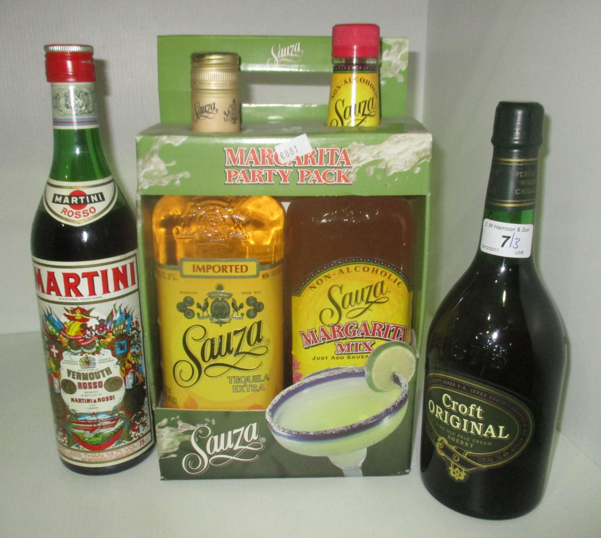 A Sauza Margarita party pack comprising 100cl bottle of Sauza Tequila and 100cl bottle of Sauza