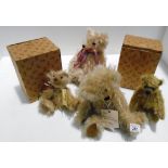 Trutone soft toy collectors bears 'Pip', Izzybear collectors bear 'Grizz',