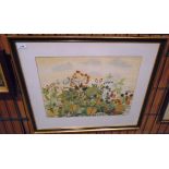 A.R.R - A.C.Laughton (1885-1965) framed watercolour 'Autumn Fruits' 38 x 50cm signed A.C.